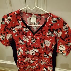 Minnie Mouse Scrub Top XLARGE